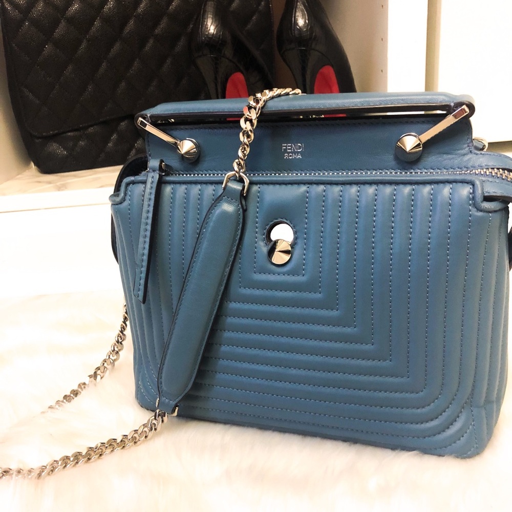 Fendi Top Handle Dotcom Click Small Shoulder Bag